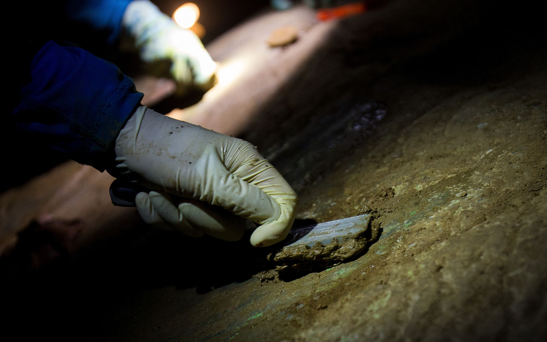 Graffiti clean-up at Peppersauce Cave